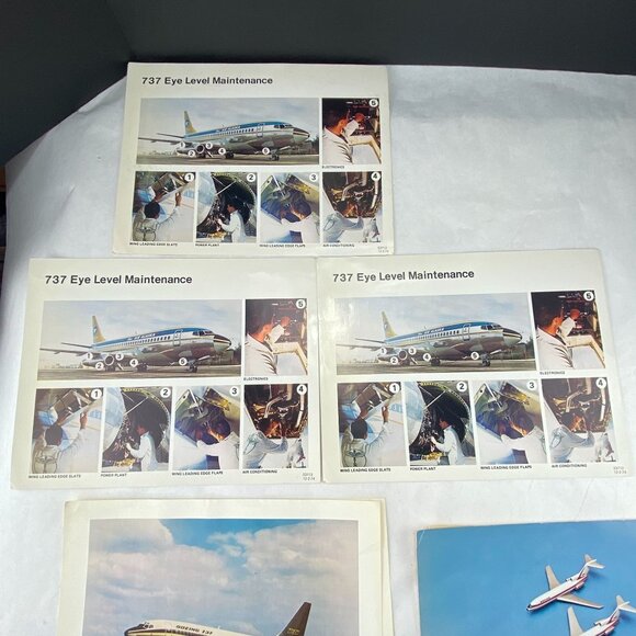 Vintage Boeing 737 Maintenance Card & Aviation Photos Lot Of 7 - Picture 2 of 9